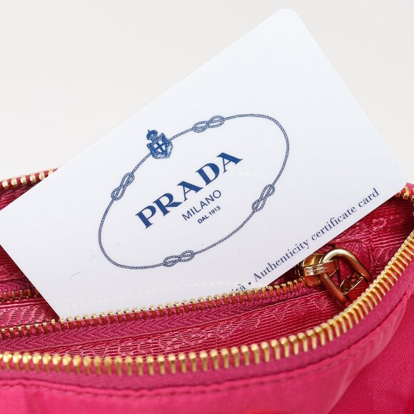 Prada Vintage Fuschia Pink Tessuto Nylon Wristlet Pouch - Picture 12 of 12